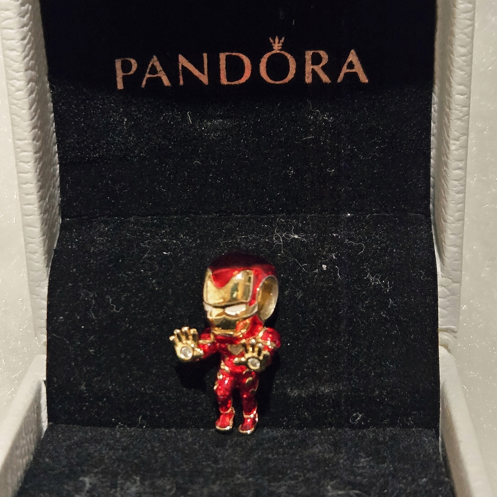 Pandora IRONMAN Red and Gold Charm